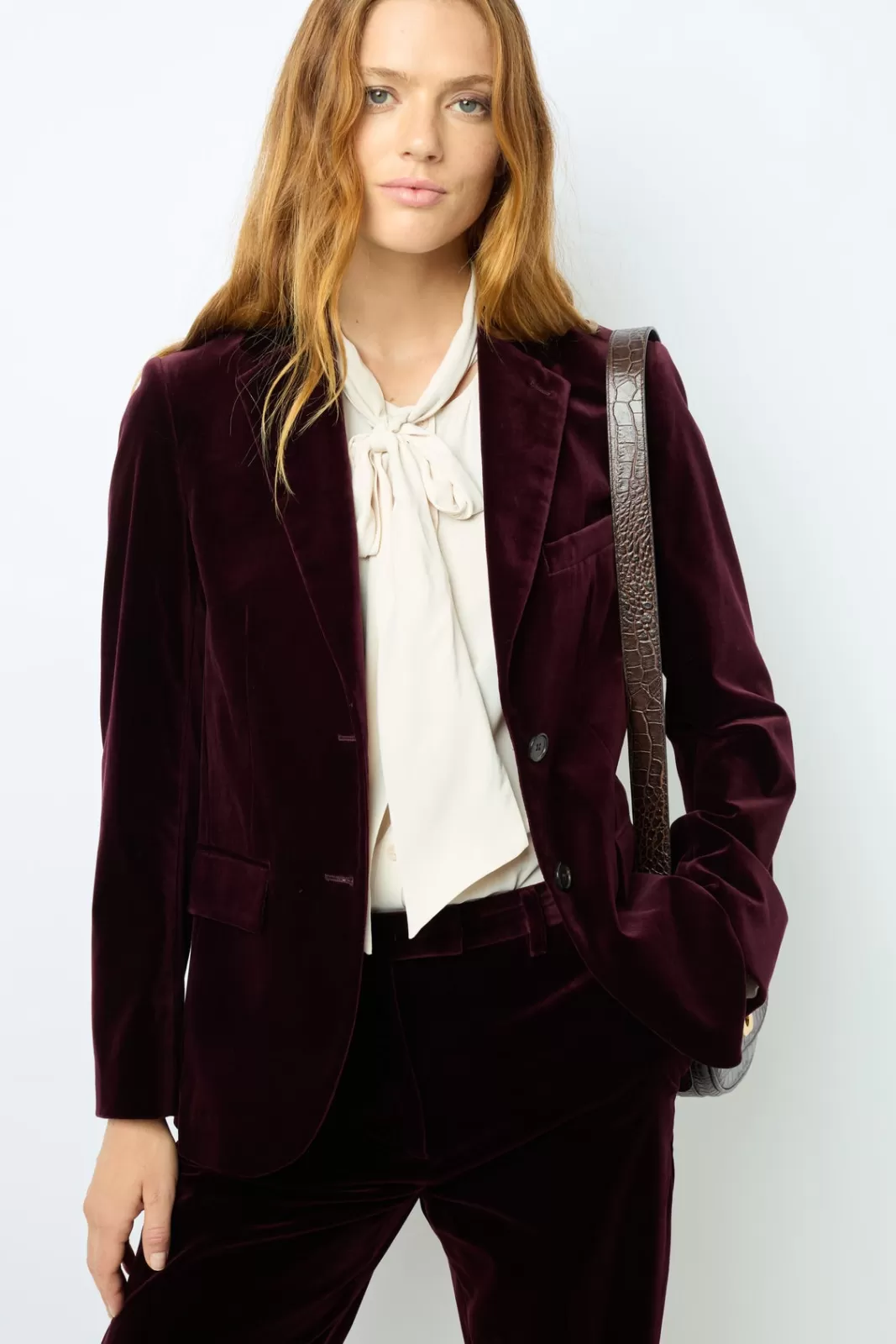 Gerard Darel Blazer droit en velours - MAEVA