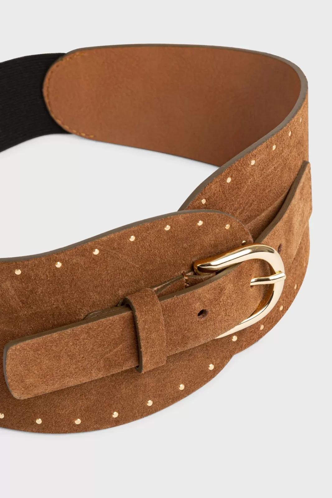Gerard Darel Ceinture corset en cuir velours et rivets - OLYMPE