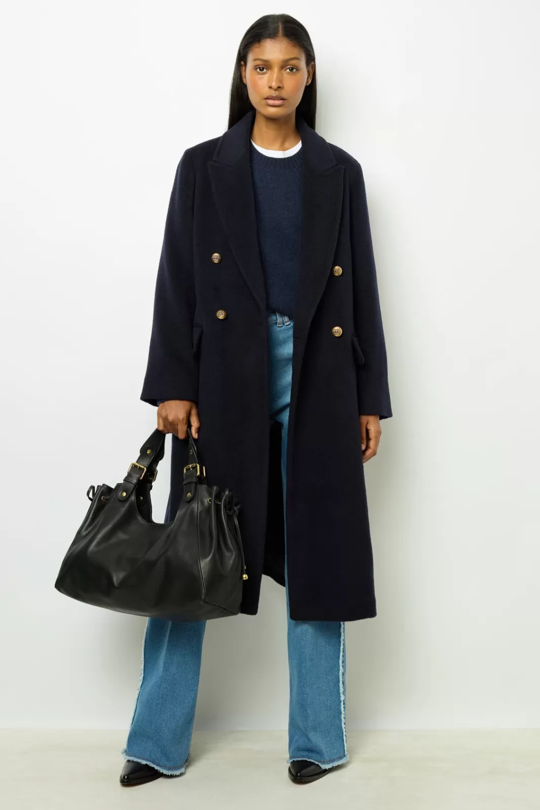 Gerard Darel Manteau long en laine et alpaga - LARISSE