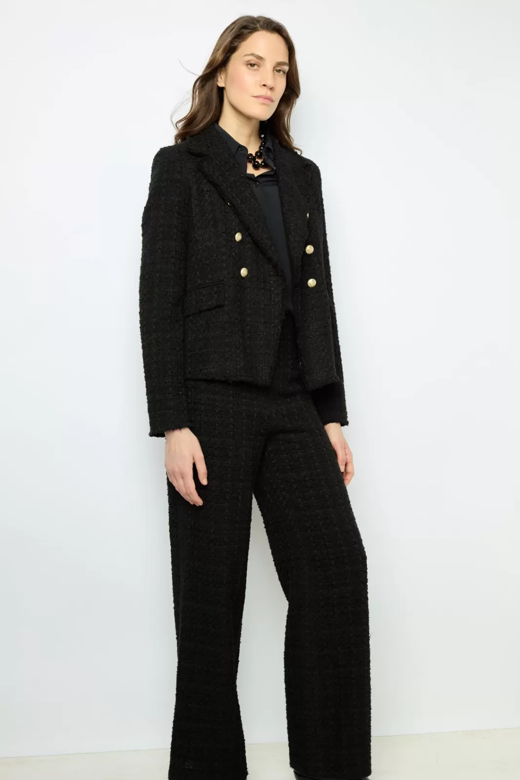 Gerard Darel Pantalon large en tweed - NADINE