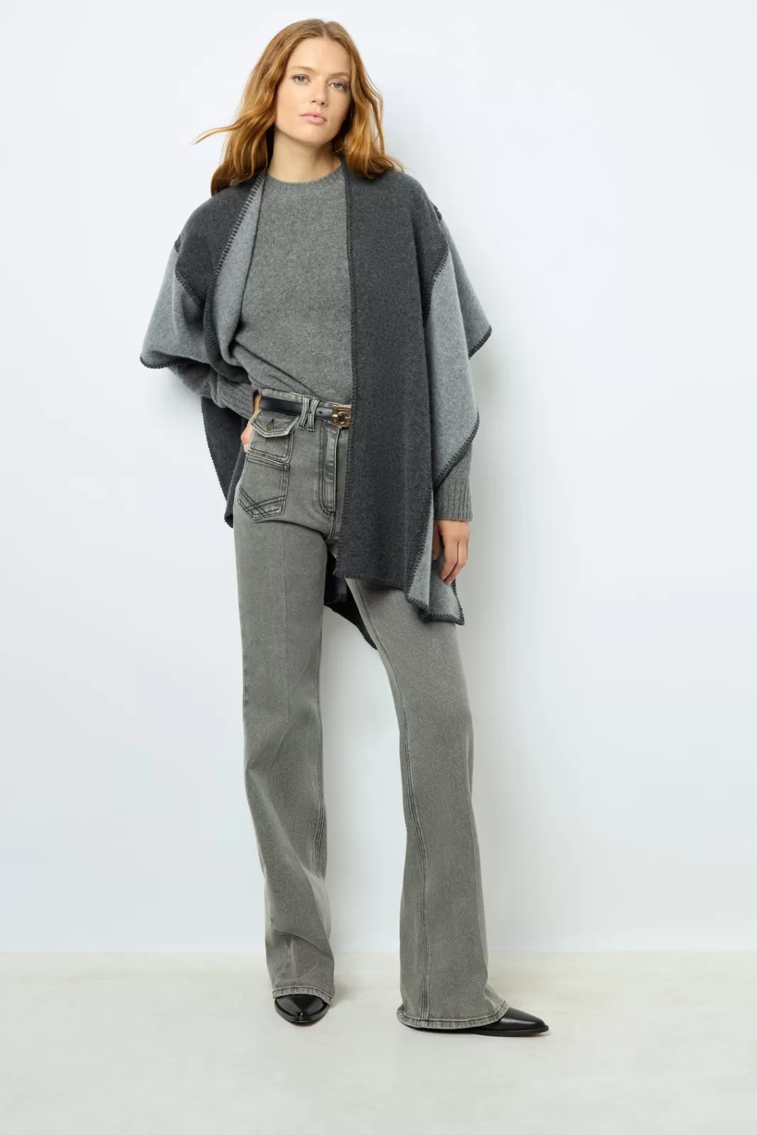 Gerard Darel Poncho bicolore - DAMIANE