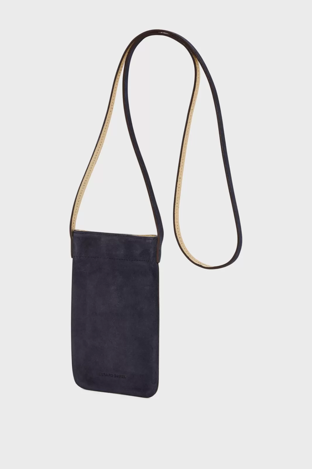 Gerard Darel Porte téléphone en cuir velours intérieur"])self.__next_f.push([1," métallisé - LADYPHONE