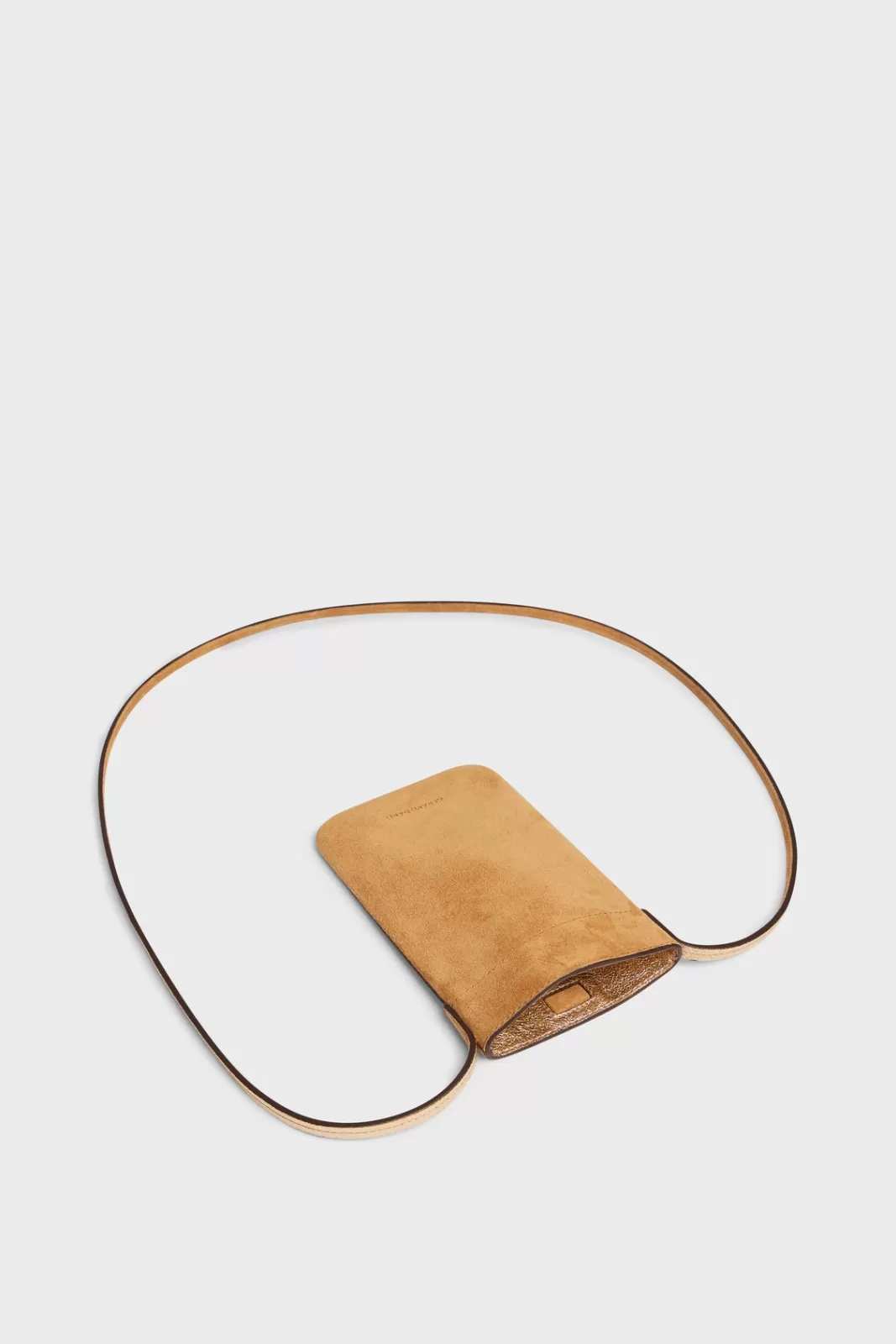 Gerard Darel Porte téléphone en cuir velours "])self.__next_f.push([1,"intérieur métallisé - LADYPHONE