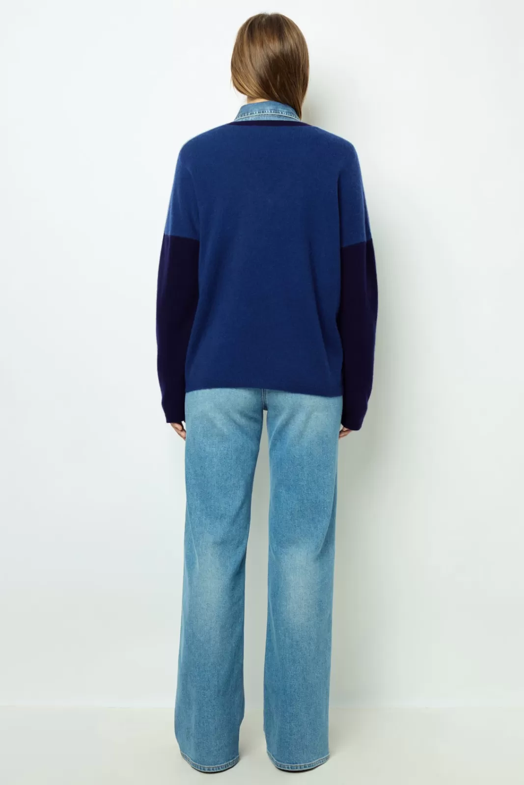 Gerard Darel Pull V color block en cachemire - JALYA
