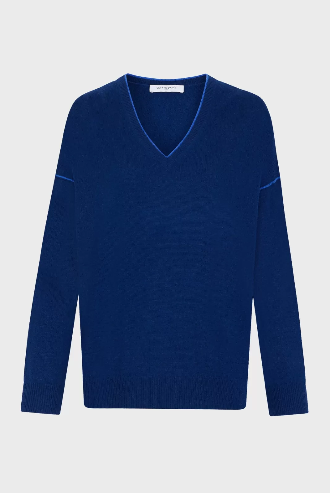 Gerard Darel Pull V en cachemire coutures colorées - LYME
