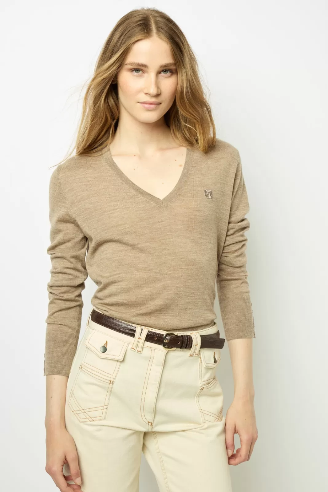 Gerard Darel Pull V en laine fine - JULIETTE