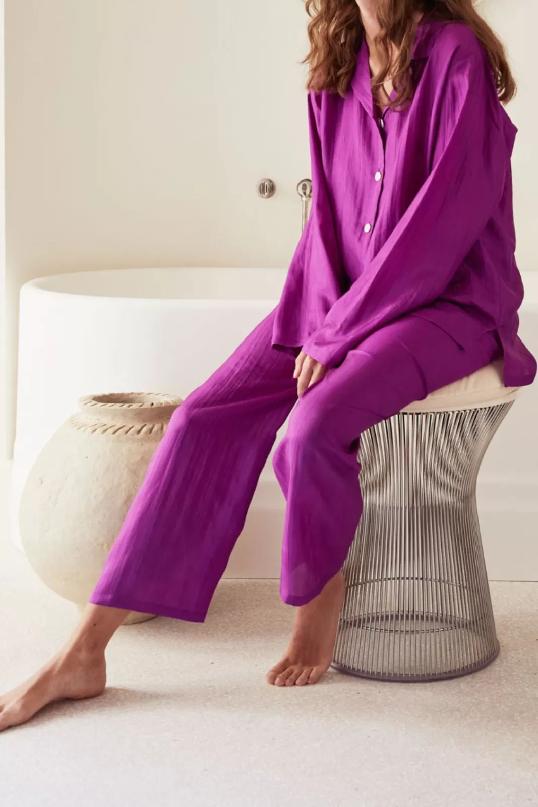 Gerard Darel Pyjama en soie - Violet