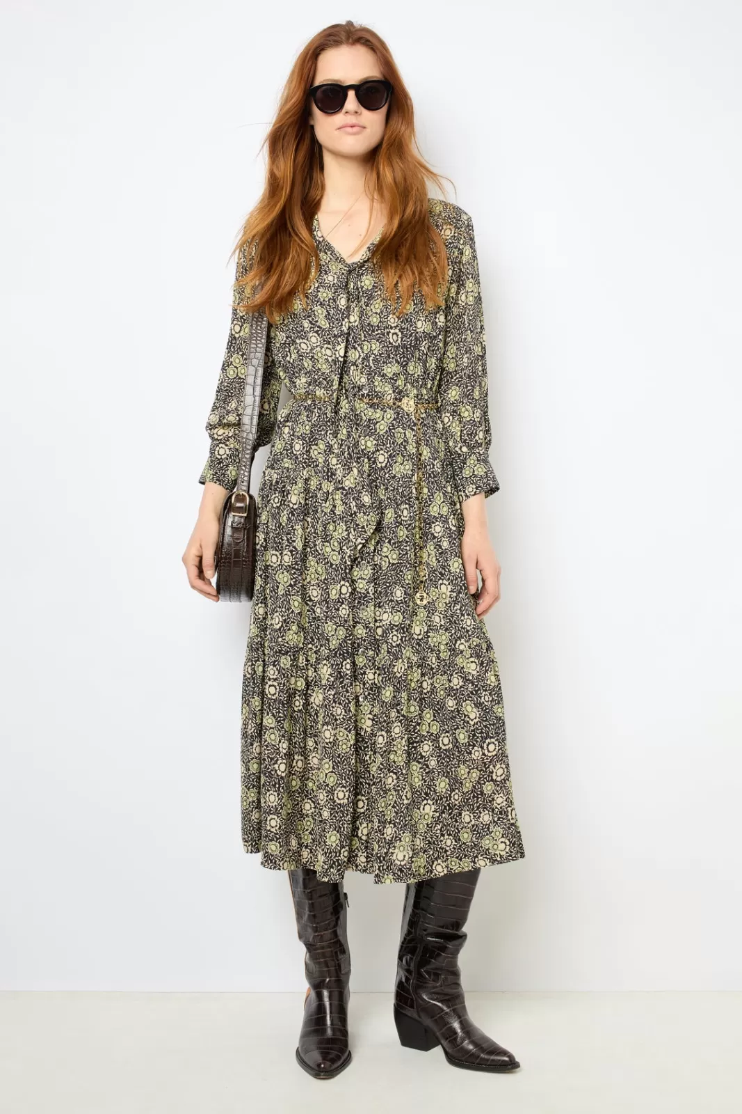 Gerard Darel Robe longue fluide à fleurs - SOLYA