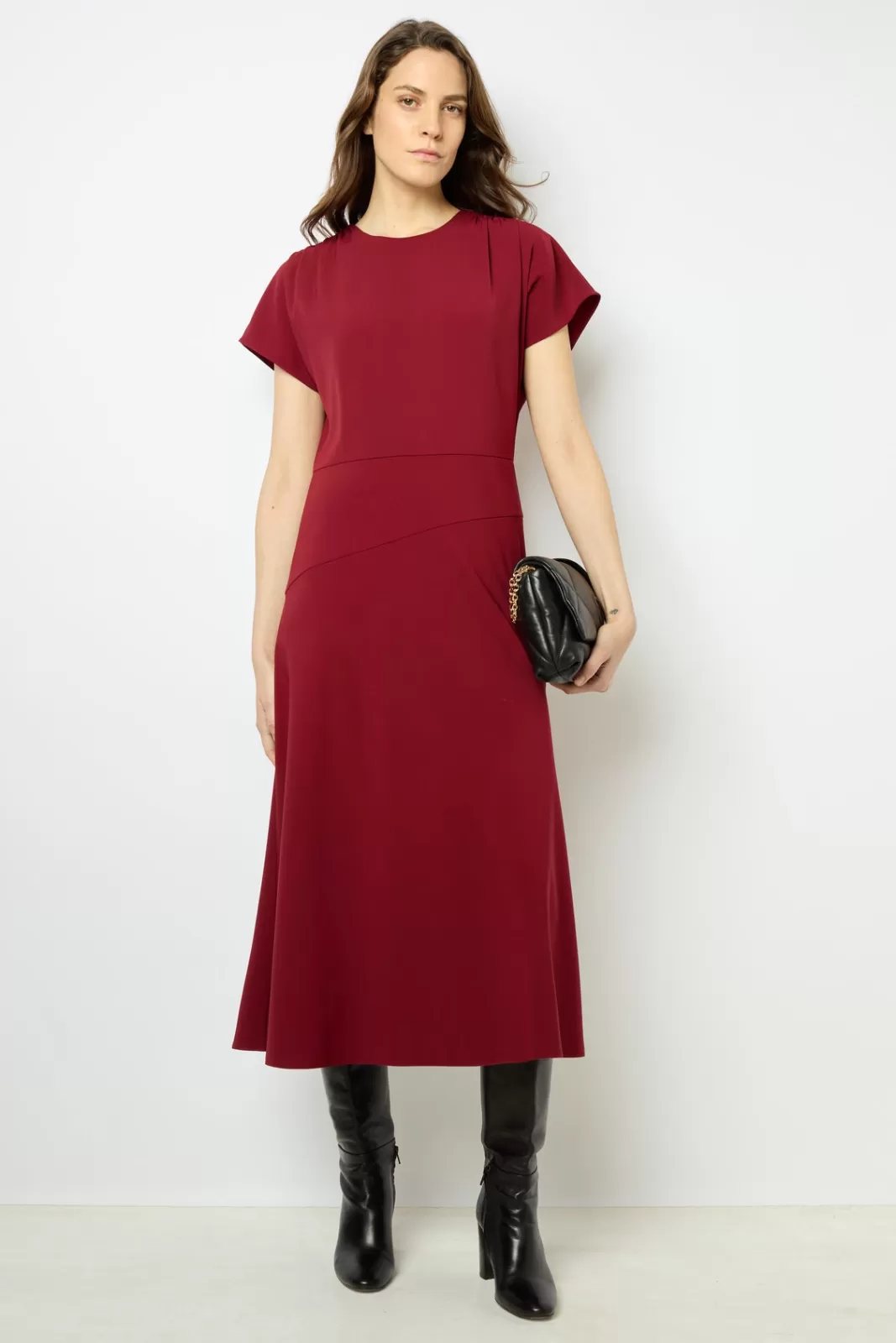 Gerard Darel Robe midi cintrée unie - SERGINA