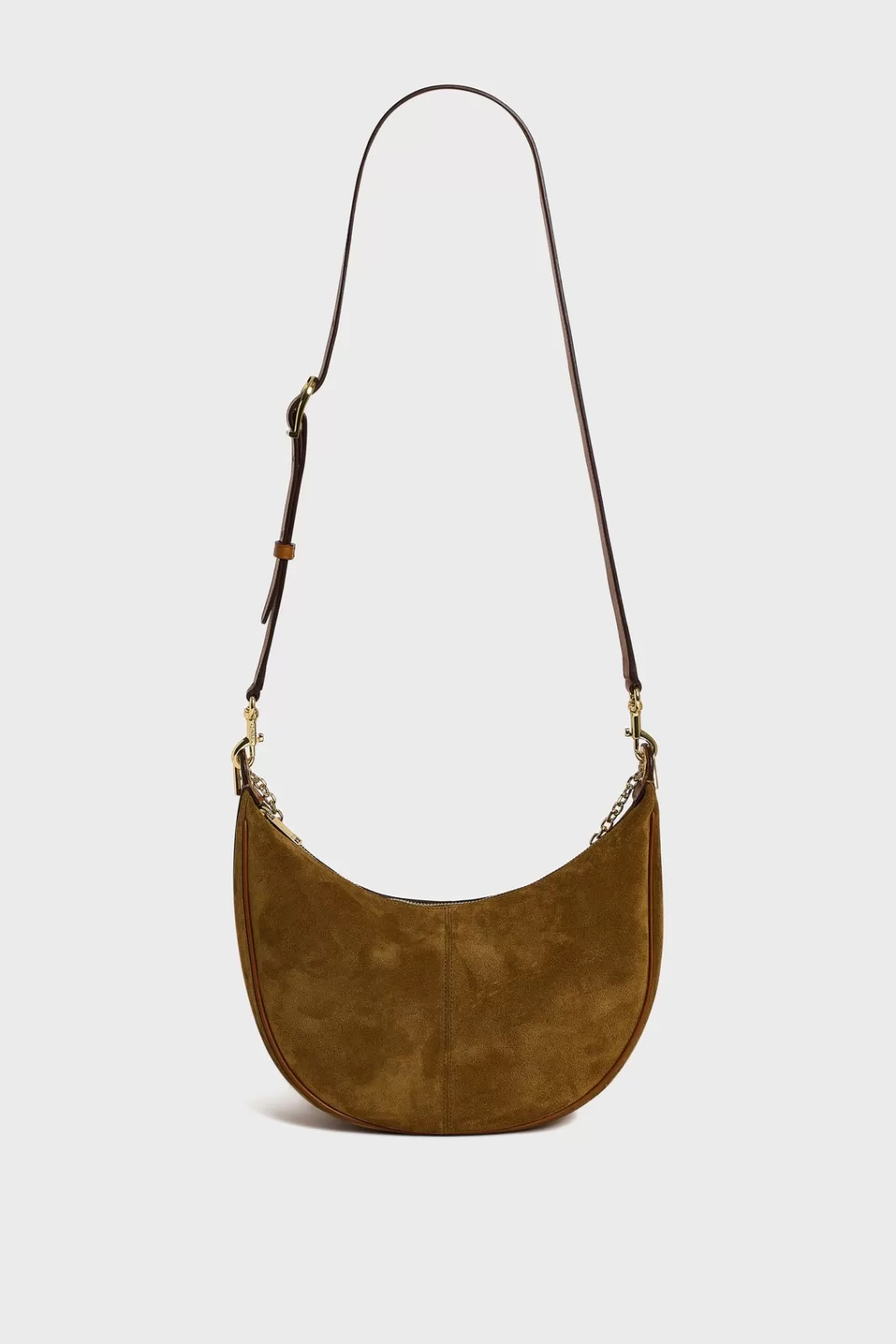 Gerard Darel Sac demi-lune en cuir velours - LE SUZANNE