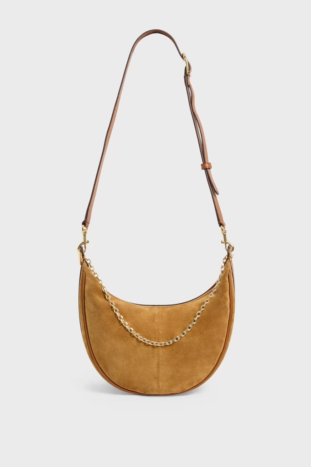 Gerard Darel Sac demi-lune en cuir velours - LE SUZANNE