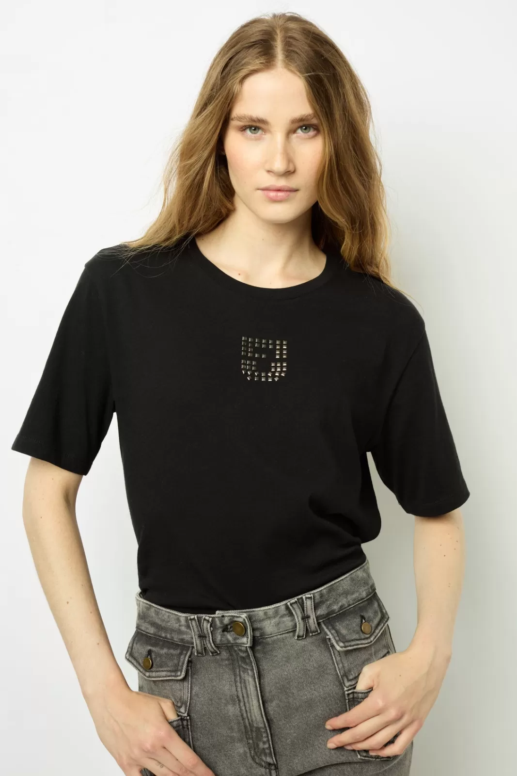 Gerard Darel T-shirt manches courtes à logo clouté - ANOUCHE