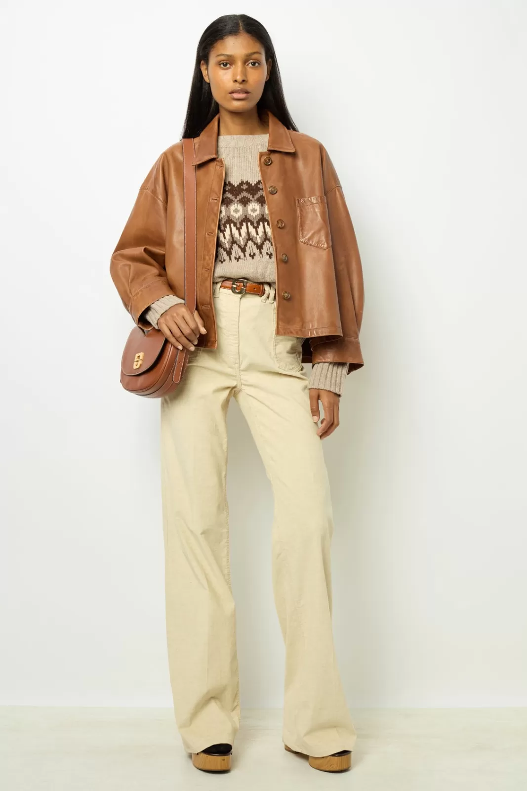 Gerard Darel Veste courte en cuir - JOCYA