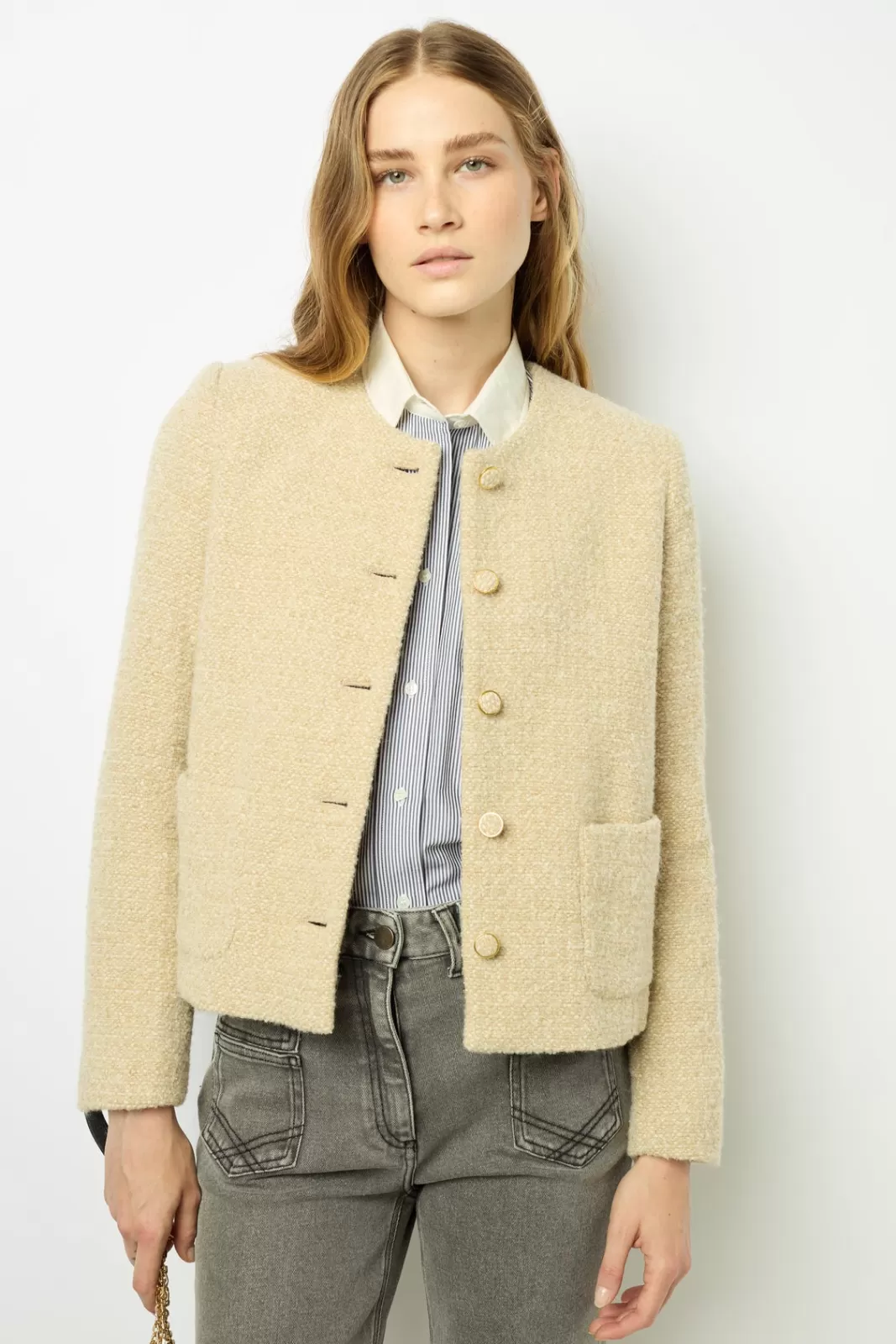 Gerard Darel Veste en tweed et lurex - MALIA