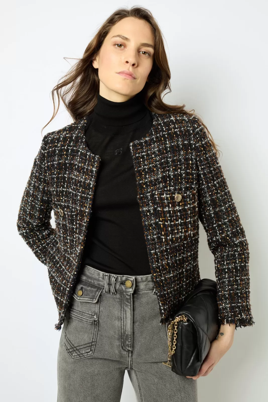 Gerard Darel Veste en tweed multico - MATHILDA